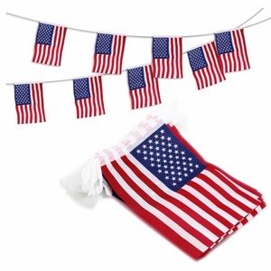 NIB Anley American Flag Pennant Banner 32 Flag Count